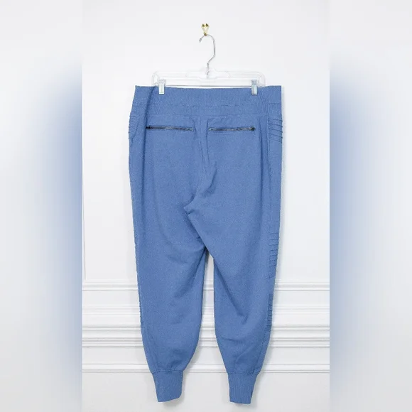 Athleta Venice High Rise Moto Joggers Cottage Blue Zip Pockets Sz 1X Athleisure - Picture 9 of 12